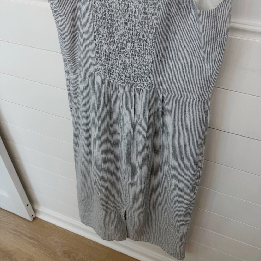 Women’s Quince 100% European Linen Scoop Neck MIDI Dress Large L - Picture 8 of 11